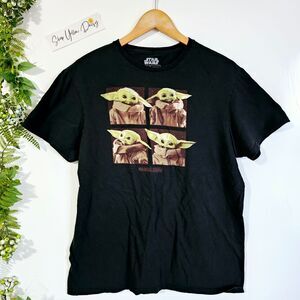 Vintage Star Wars Movie Mandalorian Baby Yoda Graphic Mens Tee Sz L -‎ Ts308.6